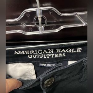 Navy American eagle skinny stretch khakis